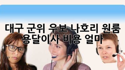 대구 군위 우보 나호리 원룸 용달이사 비용 얼마?
