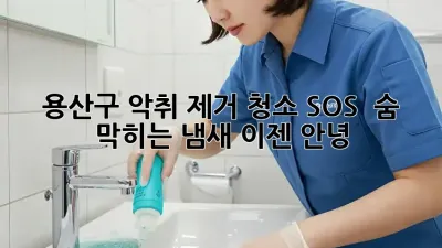 용산구 악취 제거 청소 SOS! 🚨 숨 막히는 냄새, 이젠 안녕! 👋